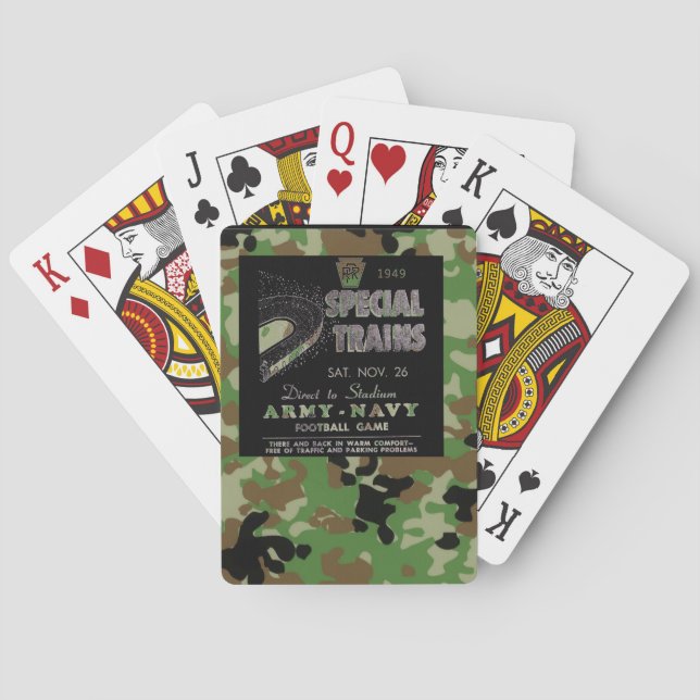 Jeu De Cartes PRR Army Navy Game Trains 1949 (dos)