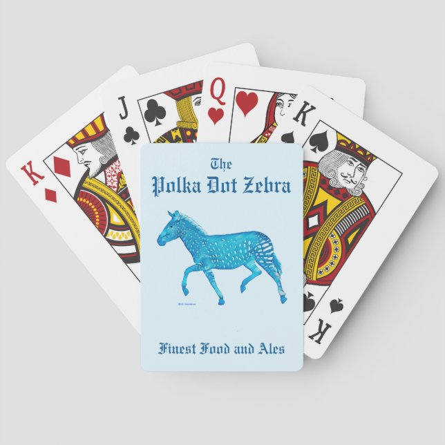 Jeu De Cartes Pub anglais Polka Dot Zebra (dos)