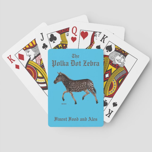 Jeu De Cartes Pub anglais Polka Dot Zebra (dos)