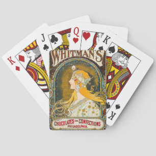 Jeu De Cartes Publicité d'Alphonse Mucha Vintage Whitman