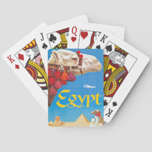 Jeu De Cartes Publicité vintage Egypt Air Travel
