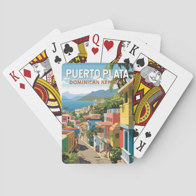 Jeu De Cartes Puerto Plata République Dominicaine Voyage Art Vin (dos)