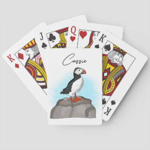Jeu De Cartes Puffin à main fine personnalisé