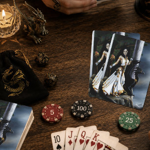 Jeu De Cartes Puissante Sorcière de Fantastique Gardienne du Dra
