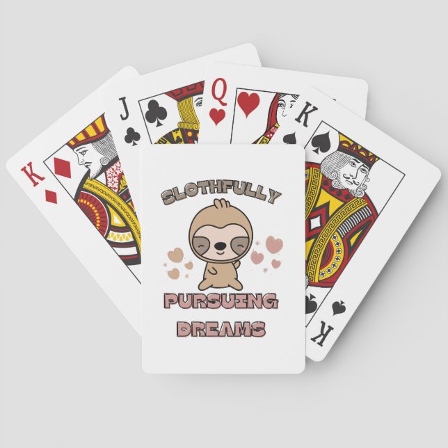 Jeu De Cartes Punition d'animal de paresse mignon (dos)