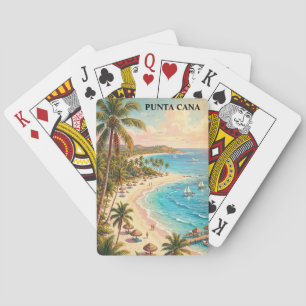 Jeu De Cartes Punta Cana République dominicain vintage coloré 