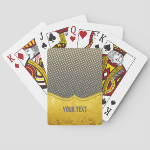 Jeu De Cartes PURE OR motif / feuille d'or + votre photo et votr
