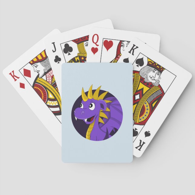 Jeu De Cartes Purple dragon cartoon playing cards (dos)