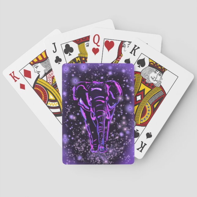 Jeu De Cartes Purple Elephant Jouer Cartes (dos)