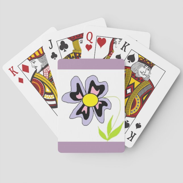 JEU DE CARTES PURPLE FLOWER (dos)