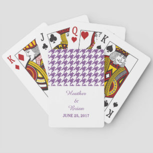 Jeu De Cartes Purple Houndstooth Mariage Jouer des cartes