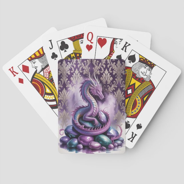 Jeu De Cartes Purple Mystic Dragon Gothic (dos)