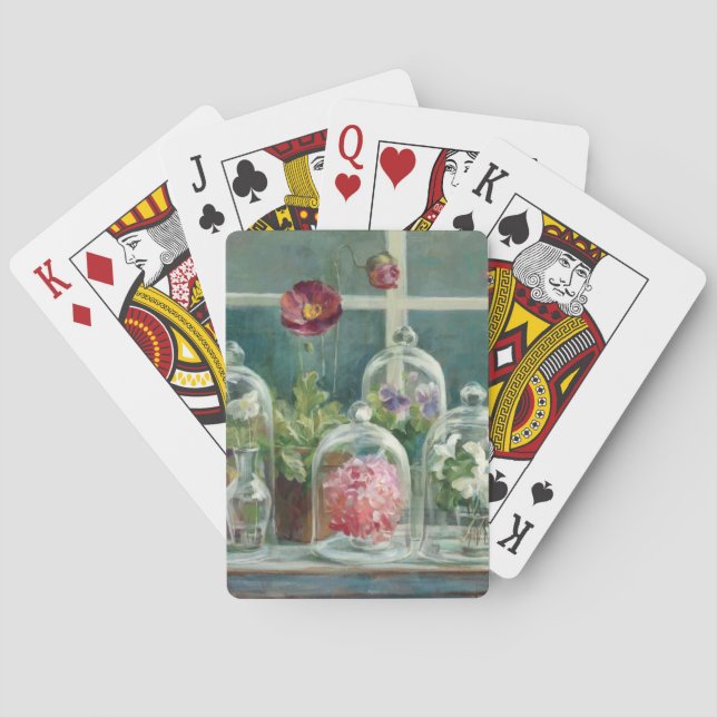 Jeu De Cartes Purple Poppies on a Windowsill (dos)