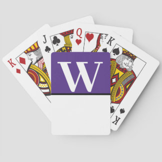 Jeu De Cartes Purple & White College Monogramme Jouer Cartes