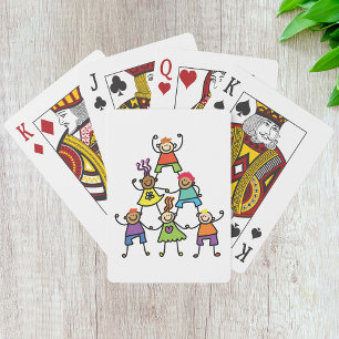 Jeu De Cartes Pyramide de l'Amitié des Enfants Colorée