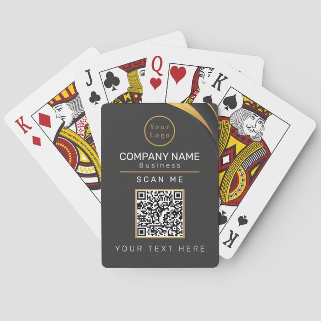 Jeu De Cartes QR Code Business Logo Professionnel (dos)
