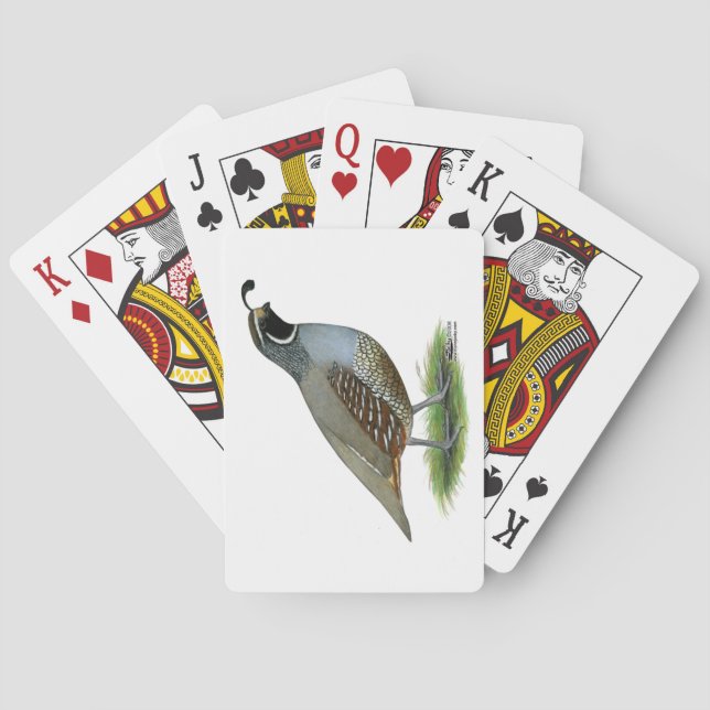 Jeu De Cartes Quail de la Californie (dos)