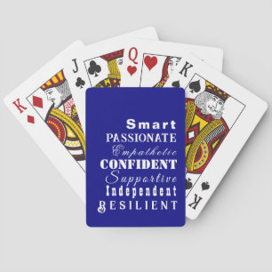 Jeu De Cartes Qualités des grandes femmes Bleues