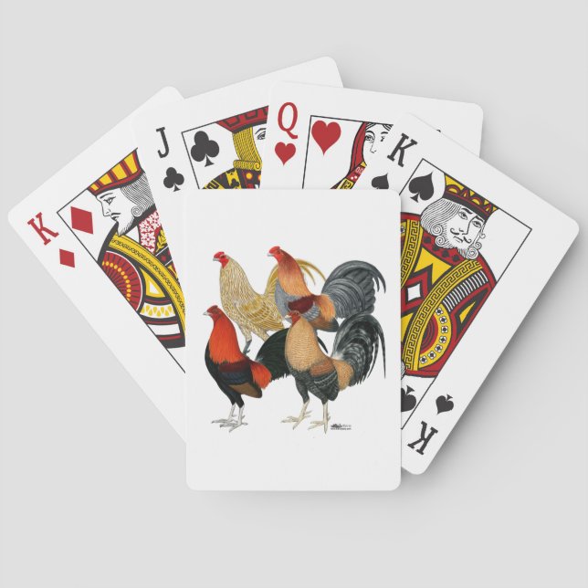 Jeu De Cartes Quatre gamecocks (dos)