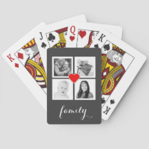 Quatre Photos Familiales Cartes De Jeu Classiques