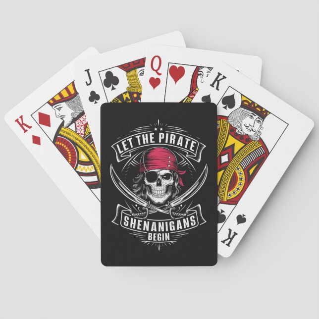 Jeu De Cartes Que les manigances de pirates commencent crâne d'H (dos)