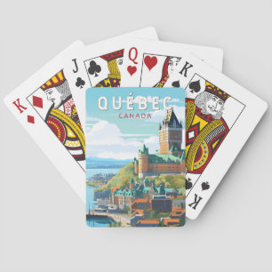 Jeu De Cartes Québec Canada Voyage Art Rétro