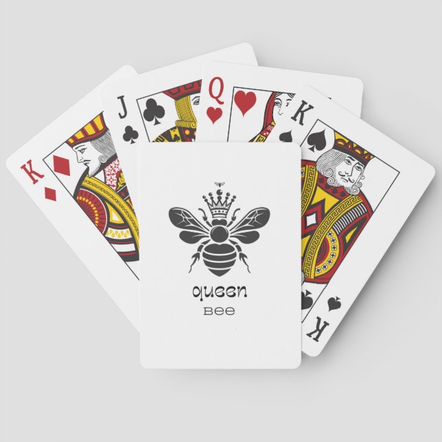 Jeu De Cartes "Queen Bee" Black and White (dos)