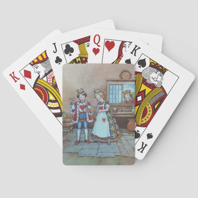 Jeu De Cartes Queen of Hearts Nursery rhyme Illustration  (dos)