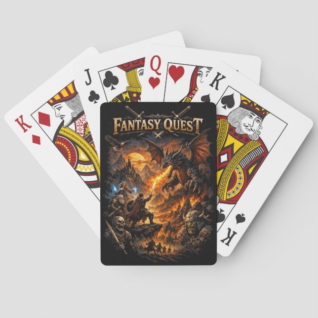Jeu De Cartes Quête de feu de dragon (dos)