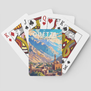 Jeu De Cartes Quetta Pakistan Travel Art Vintage
