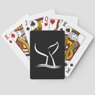 Jeu De Cartes Queue de baleine blanche en noir