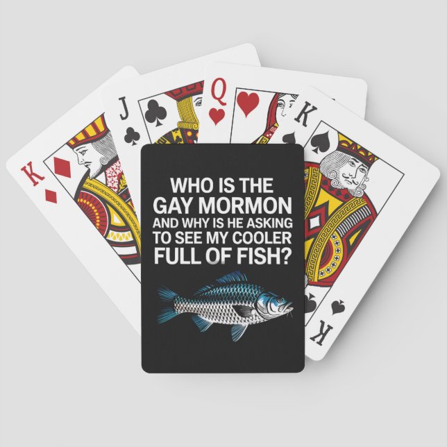 Jeu De Cartes Qui Est Le Poisson Gay Mormon Drôle LGBTQ Pride (dos)