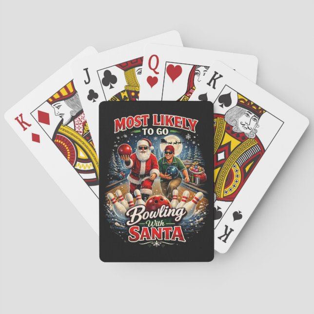 Jeu De Cartes Quilles avec le Père Noël (dos)