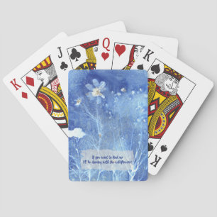 Jeu De Cartes Quote blanc Zen Aquarelle Floral