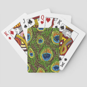 Jeu De Cartes RAB Plumes de paon colorées rocheuses Imprimer