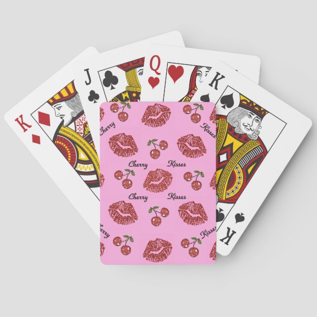 Jeu De Cartes RAB Rockabilly Cherry Kisses on Pink (dos)