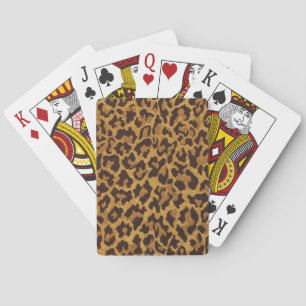 Jeu De Cartes RAB Rockabilly Empreinte de léopard Brown Gold