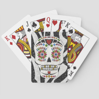 Jeu De Cartes RAB Rockabilly Sugar Skull on Zebra