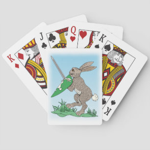 Jeu De Cartes Rabbit de guerrier médiéval