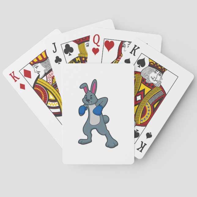 Jeu De Cartes Rabbit en boîte avec gants de boxe (dos)