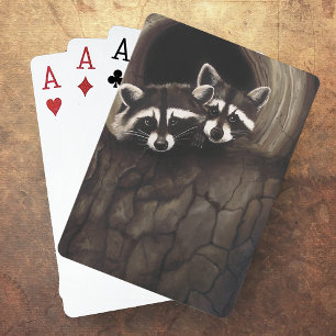 Jeu De Cartes Raccoons Brown Cute Tree