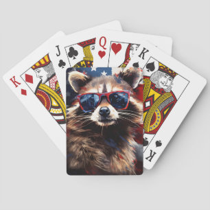 Jeu De Cartes Racoon 4 juillet fête de l'indépendance