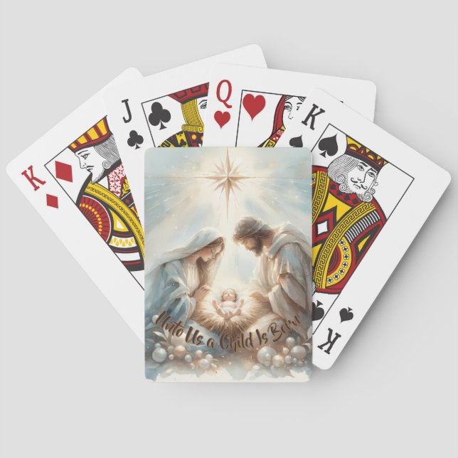 Jeu De Cartes Radiant Holy Family Nativity Scene (dos)