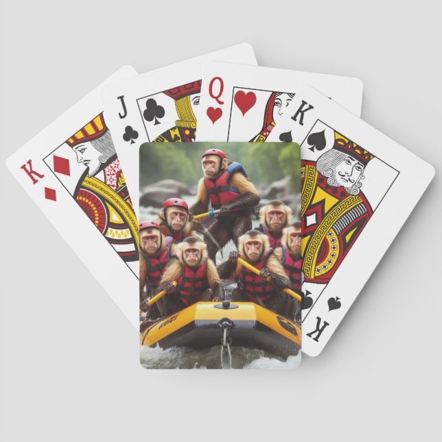 Jeu De Cartes Rafting d'eau vive pour singes capucins aventurier (dos)