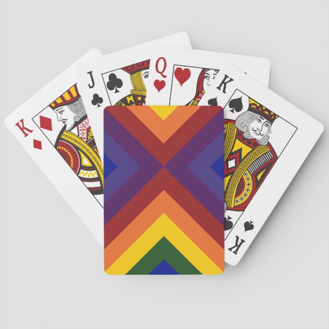 Jeu De Cartes Rainbow Chevrons (dos)