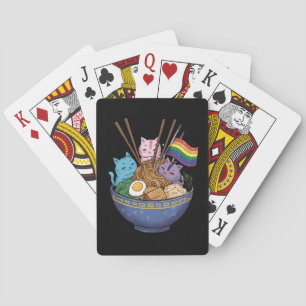 Jeu De Cartes Rainbow Flag Cats Ramen Anime Mois Gay pride LGBT