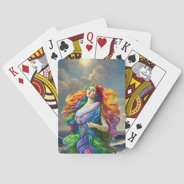 Jeu De Cartes Rainbow Goddess peinture numérique art original (dos)