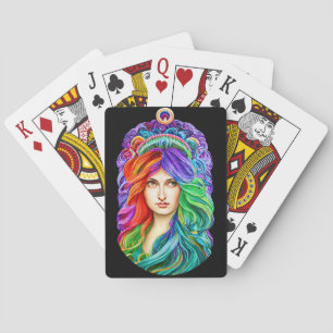 Jeu De Cartes Rainbow Goddess Queen Imaginaire art
