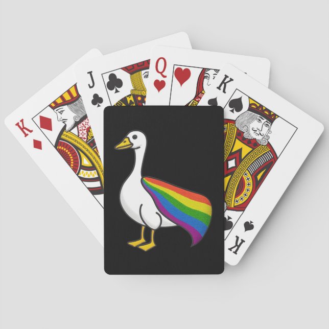 Jeu De Cartes Rainbow Goose LGBTQ Pride gay transgenre LGBTQ+ (dos)