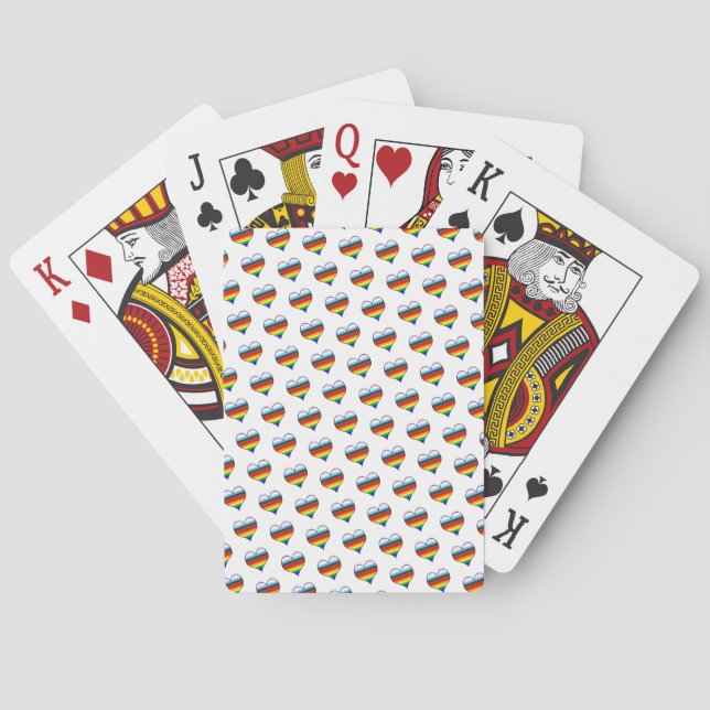 Jeu De Cartes Rainbow Heart Motif Jouer des cartes (dos)
